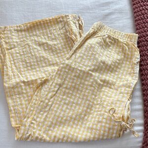 2/$10 Amazon Yellow Gingham Lounge Pants